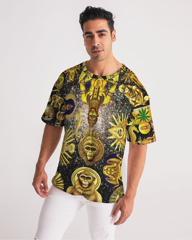 Ancient Abstrak Men's All-Over Print Premium Heavyweight Tee