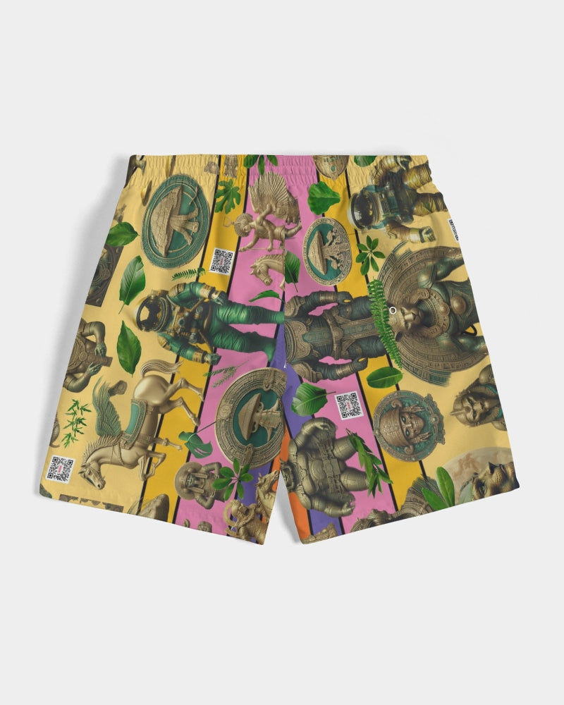 Mushroom Abstak Collection Men's All-Over Print Swim Trunk