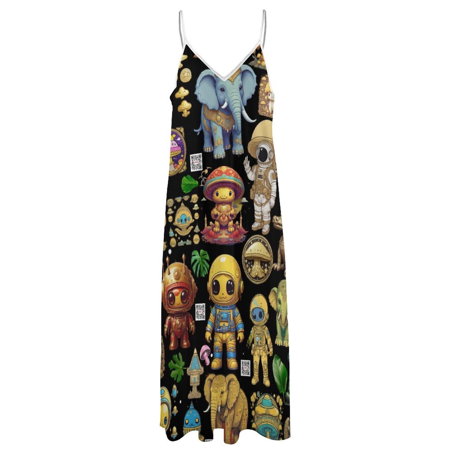 Ankle-length Slip Dress BDQ (All-Over Printing)