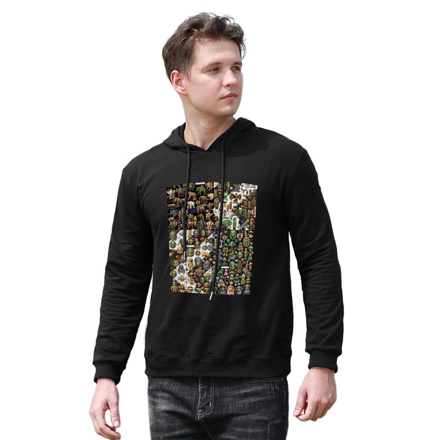 DTG 255gsm Cotton Funky Hoodie for Men (Front Printing)