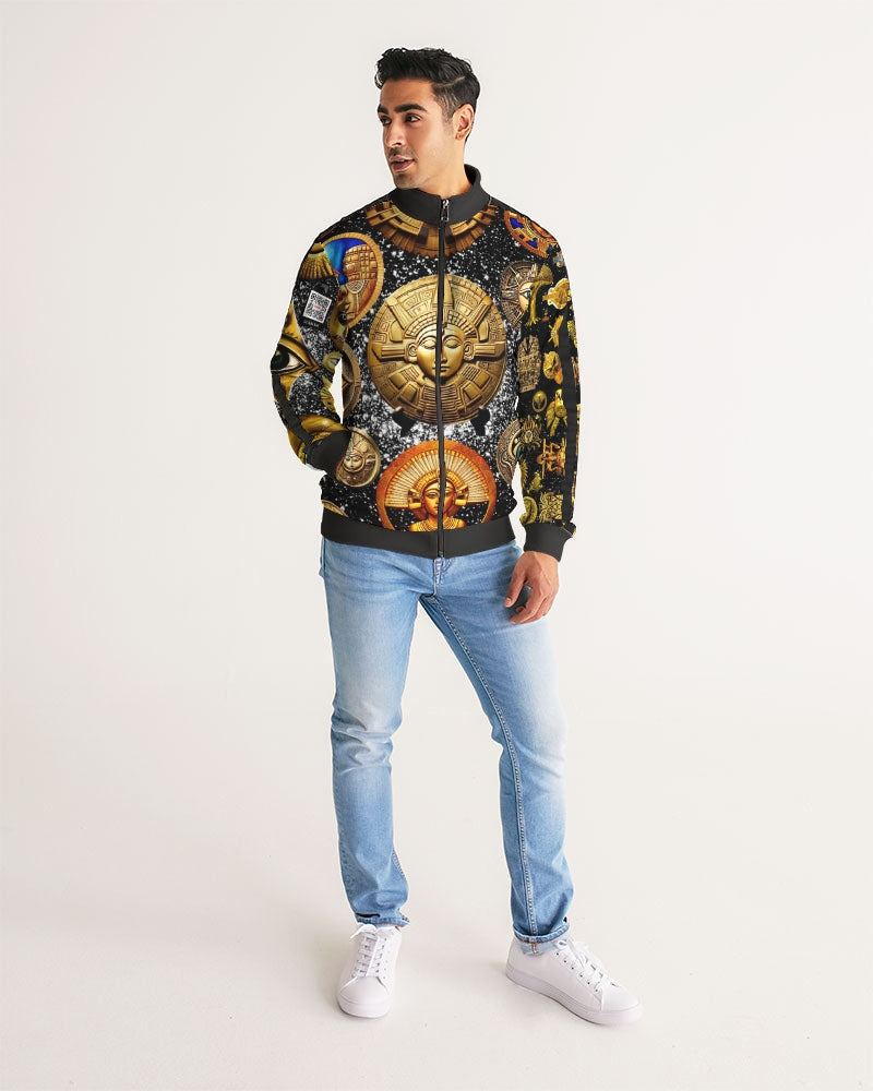 Evil Eye Abtrak Men's All-Over Print Stripe Sleeve Track Jacket