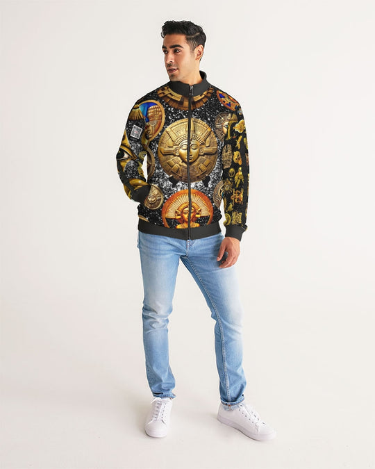 Evil Eye Abtrak Men's All-Over Print Stripe Sleeve Track Jacket