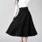 Fashion Temperament Women's Solid Color Woolen Skirt