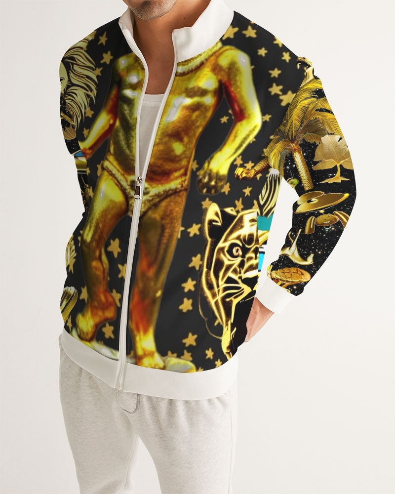 Outer Space Abstrak Men's All-Over Print Track Jacket