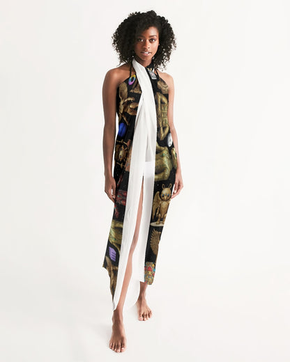 Alien Trendy Abstrak Collection All-Over Print Swim Cover Up