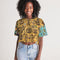 Abstrak dragonfly Women's All-Over Print Lounge Cropped Tee