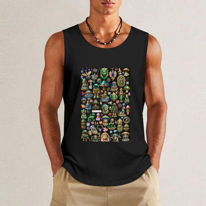 DTF 160gsm Men's Cotton Tank Top BX (Front Printing)