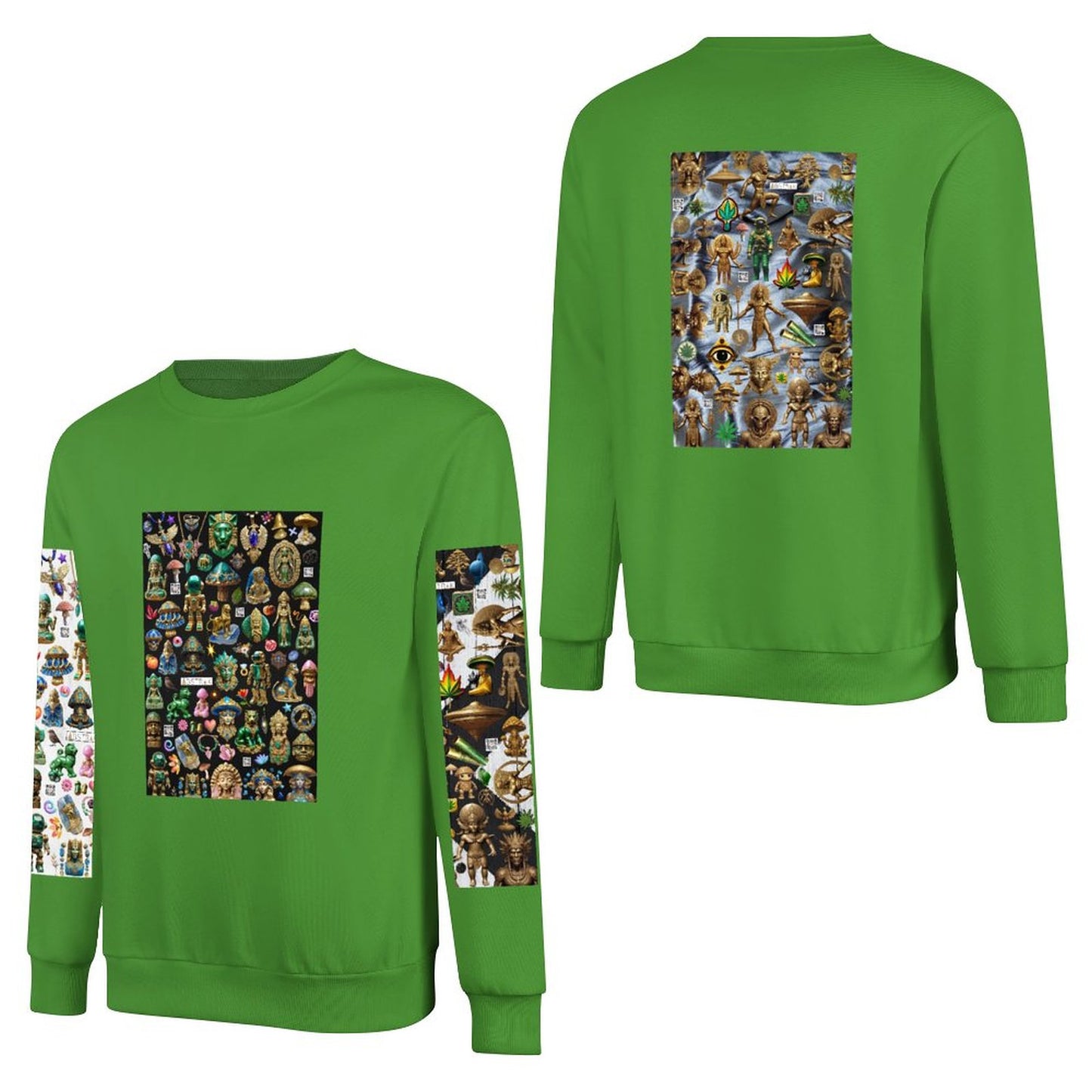 DTF 250gsm Cotton Men's Sweatshirt (Dual-sided+Sleeve Printing)