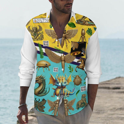 Long Sleeve Hawaiian Shirts for Men AY007 (All-Over Printing)