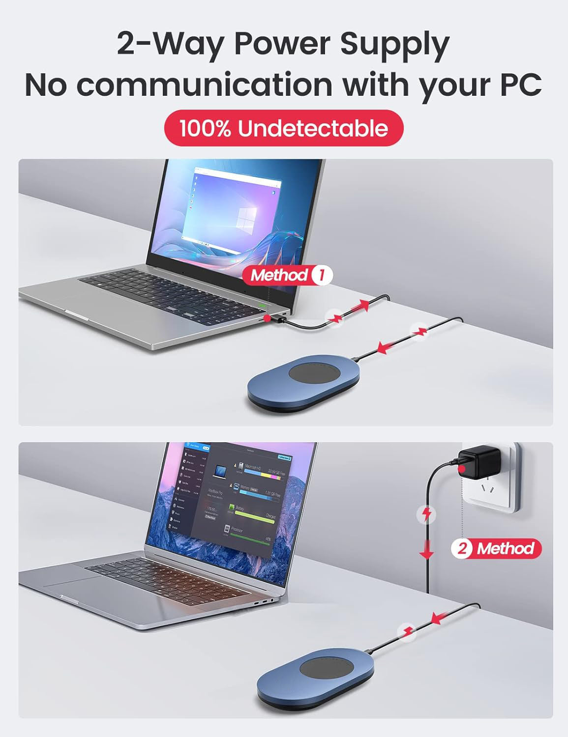 Enlarged Turntable, Adjustable Intervals, User-Friendly Buttons, And LED Display Mouse Jiggler, To Keep Online Instant Messaging Awake