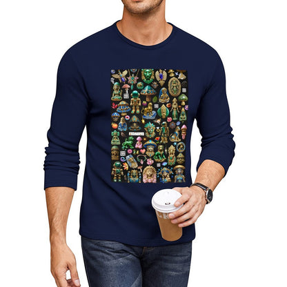 DTG 180gsm Men's Crewneck Long Sleeve T-shirt (Front Printing)