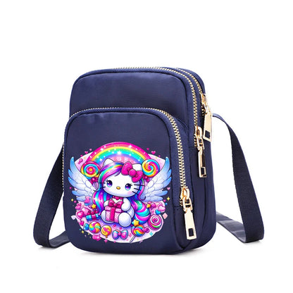 HelloKittys Women Shoulder Bag Small Multifunction Handbag Casual Tote Female Crossbody Bag  Messenger Bags Anime Purse Pouch