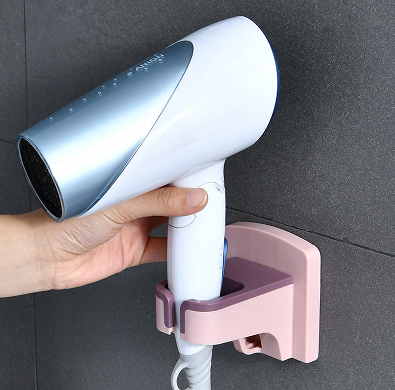 Wall Mounted Hair Dryer Holder Bathroom Hair Dryer Hook Home ABS Storage Shelf