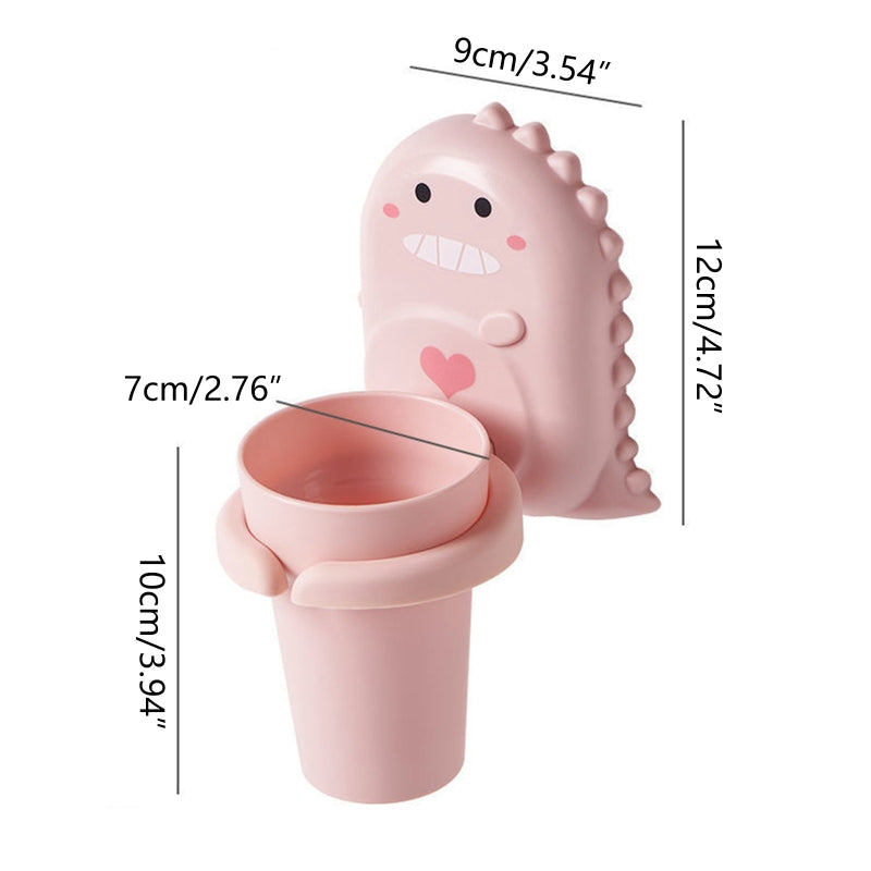 Cartoon Dinosaur Toothbrush Cup Holder Set