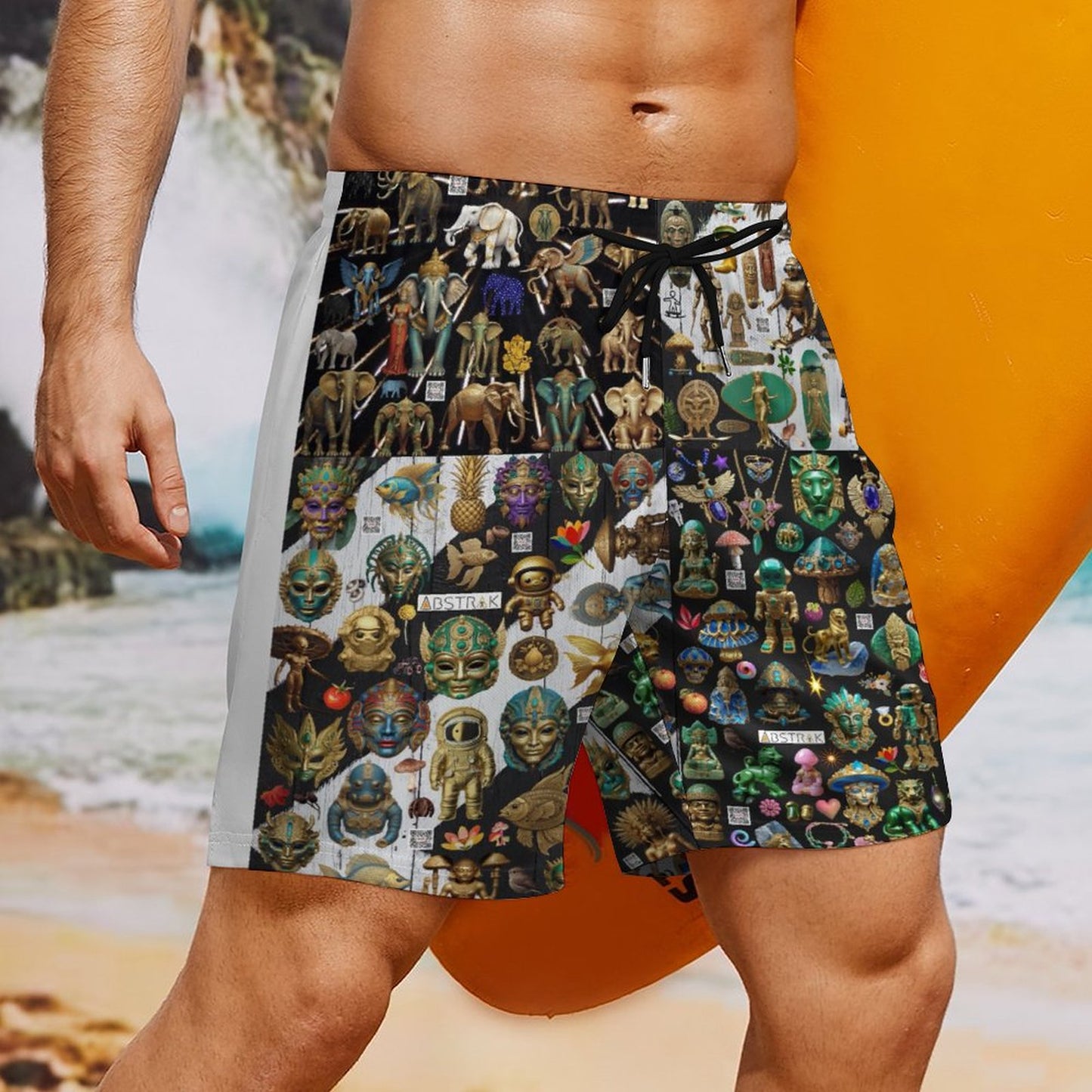 Men's Beach Shorts with 4 Pockets