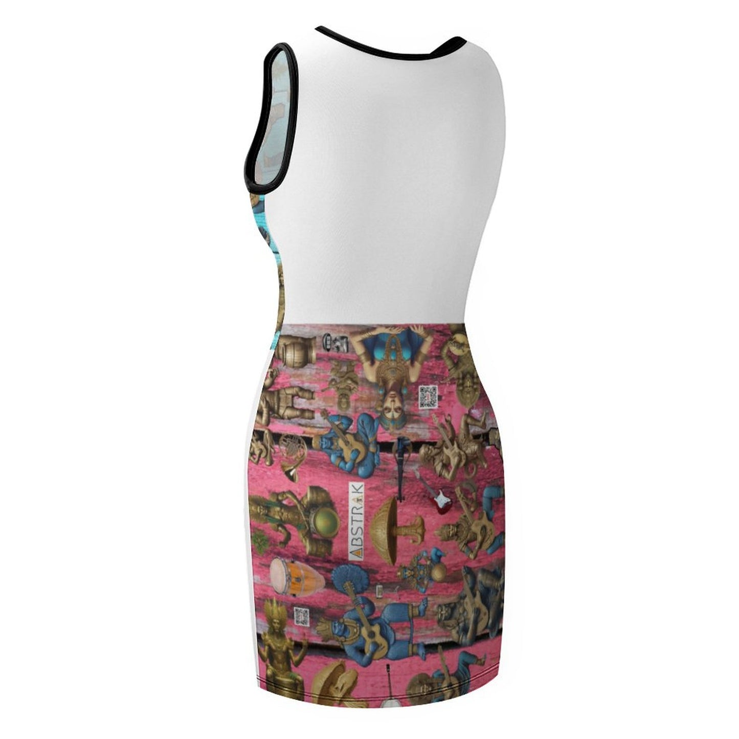 Sleeveless Ladies Tank Dress NZ014 (All-Over Printing)