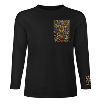 DTF 160gsm Cotton Men's Long Sleeve T-shirt (Front+Sleeve Printing)