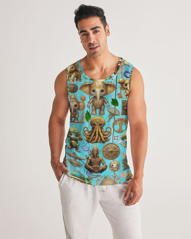 Elephant Collection Men's All-Over Print Sport Tank