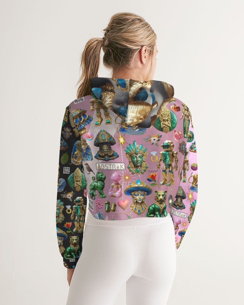 IMG_3100 Women's All-Over Print Cropped Hoodie