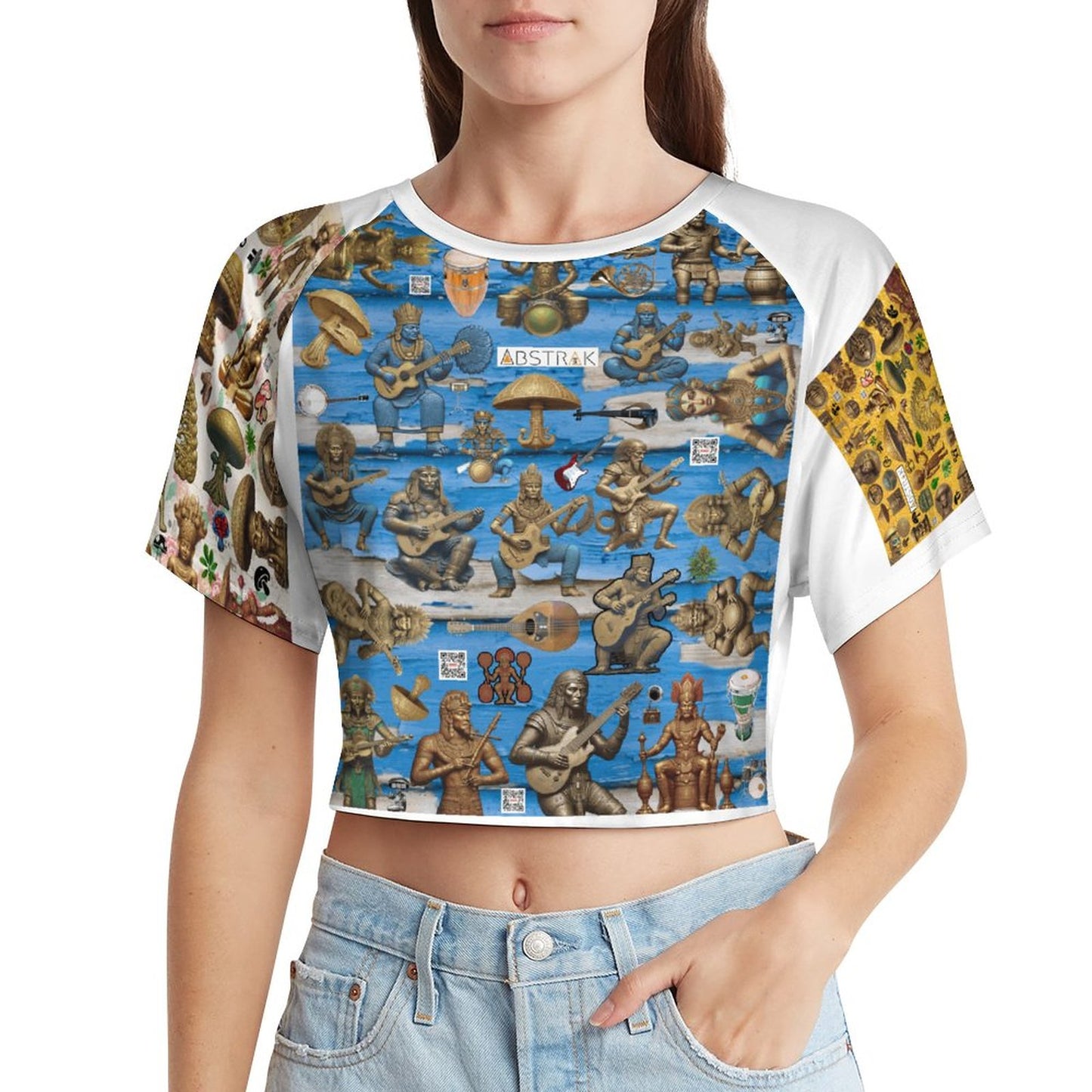 Short Sleeve Navel Shirt Baby Tee NT29 (All-Over Printing)