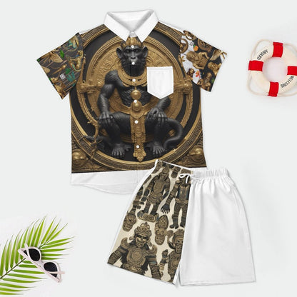 Short Sleeve Shirt and Shorts Set B339D1P (All-Over Printing)