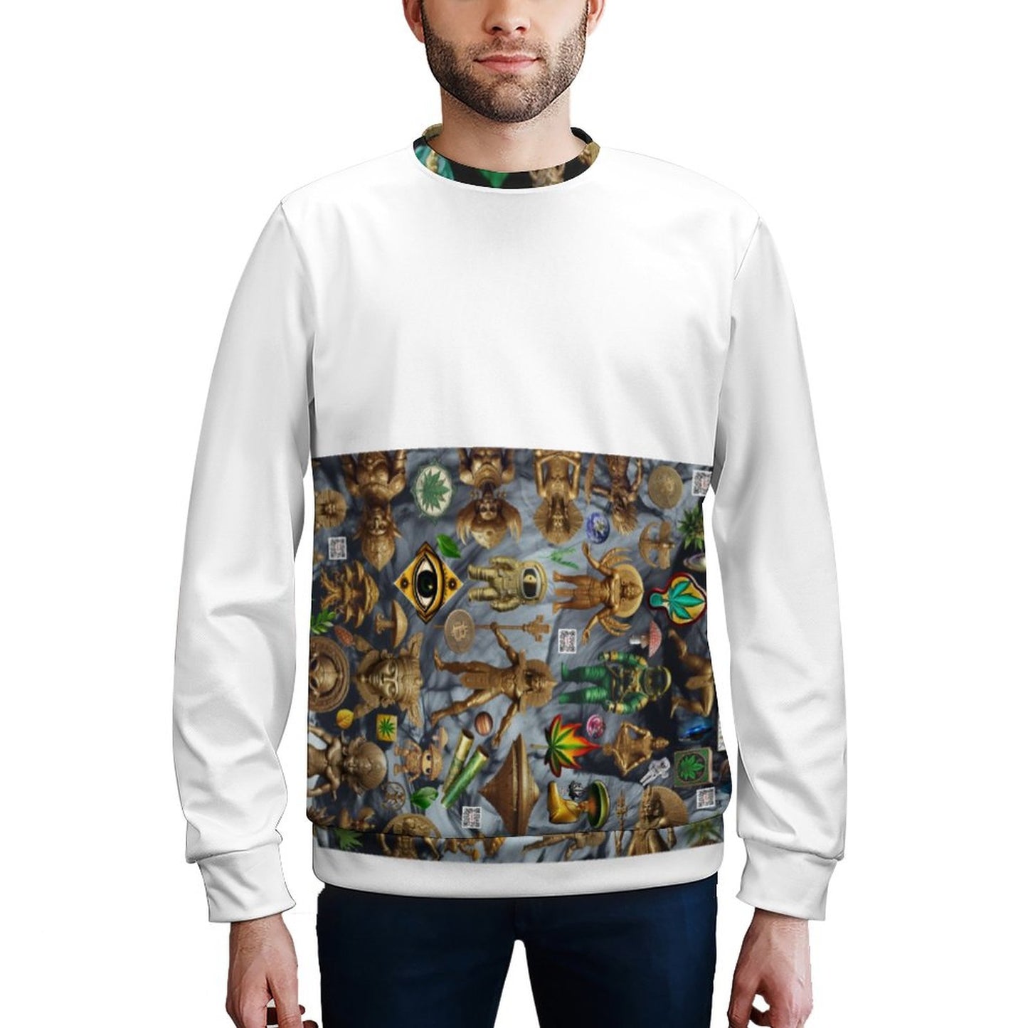 250gsm Round Neck Men's Sweatshirt 4T35 (All-Over Printing)