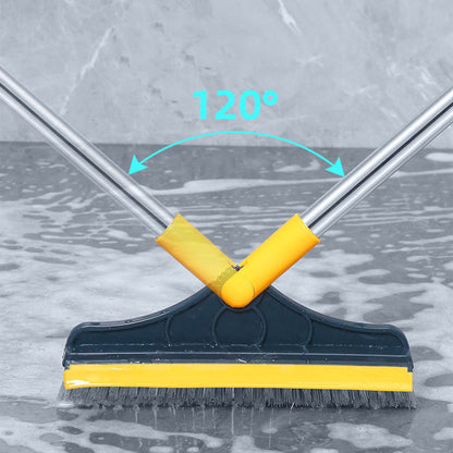 Floor Gap Cleaning Bristles Brush V-broom Rubber Wiper Glass Bathroom Toilet Tile Water Drying Dust Pet Hair Household Scraper