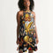 Womens Abstrak Women's All-Over Print Halter Dress