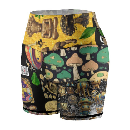 Women Yoga Shorts Y10A (All-Over Printing)