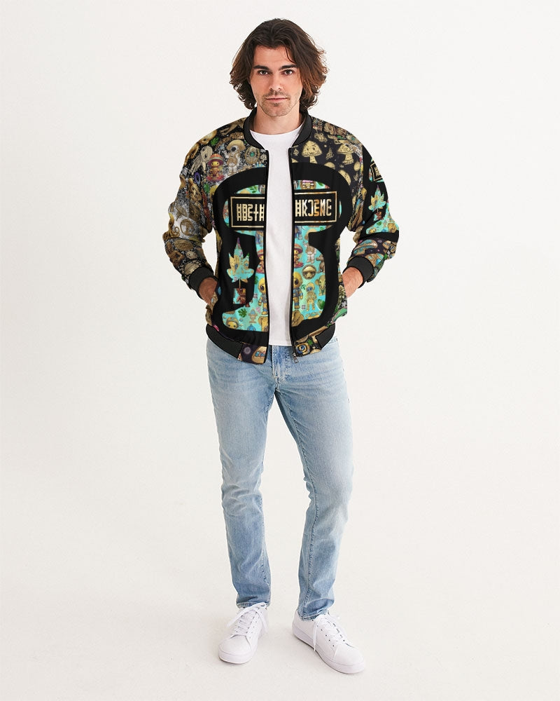 Elephant Collection Men's All-Over Print Bomber Jacket