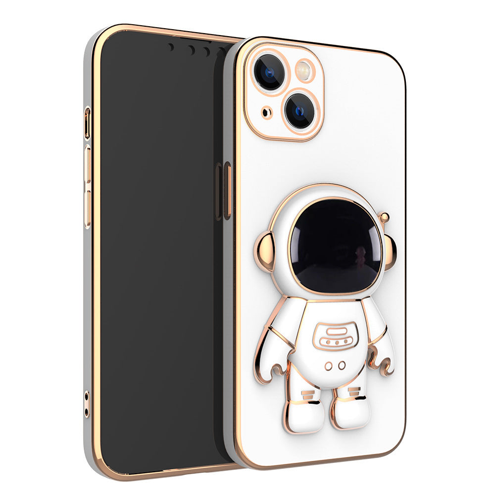 3D Astronaut Phone Case Anti-Drop Electroplating Bracket