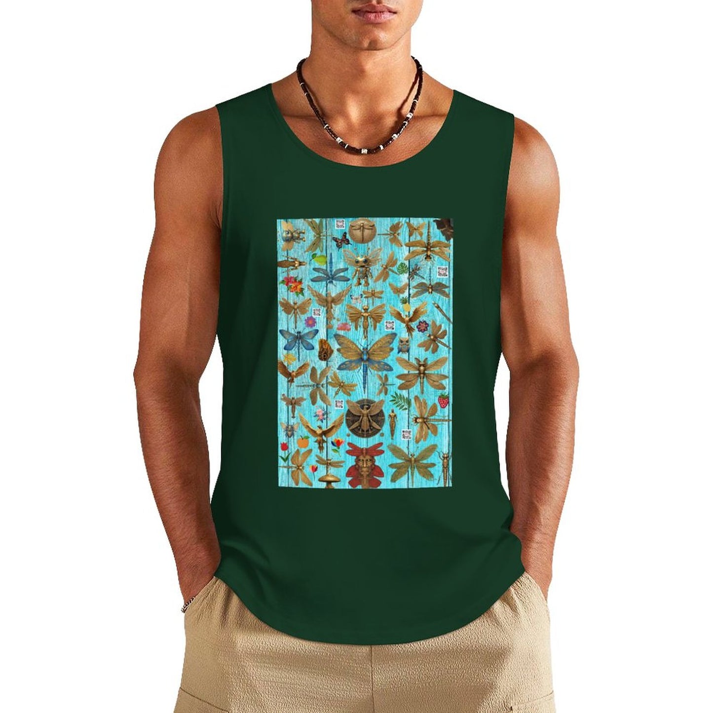 DTF 160gsm Men's Cotton Tank Top BX (Dual-sided Printing)