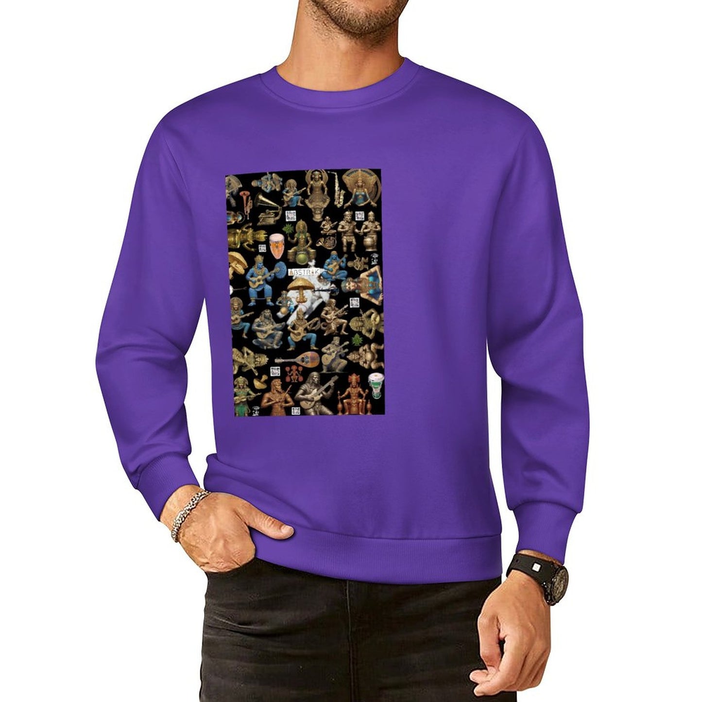 DTF 250gsm Cotton Men's Sweatshirt (Front Printing)