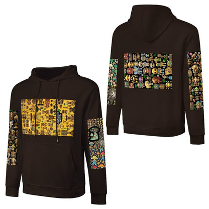 DTF 250gsm Cotton Men's Hoodie with Pocket (Dual-sided+Sleeve Printing)