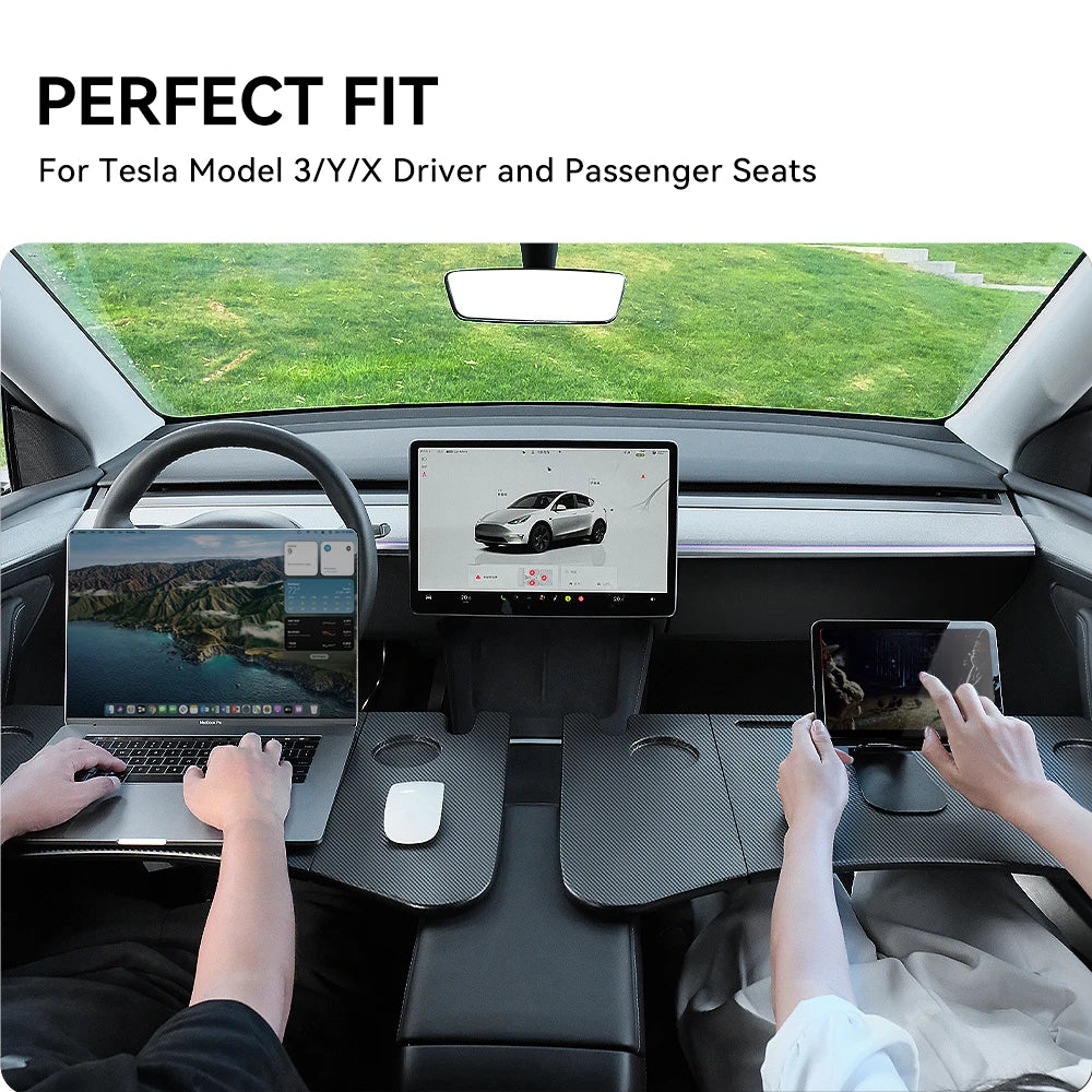 YZ Table Desk For Tesla Model 3 2024 Car Steering Wheel Laptop Tray Food Desk Portable Office Table for Tesla Model3 2022 ModelY