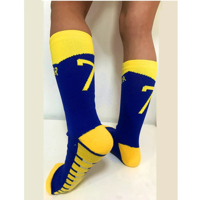 Yellow Number 10# 7# Kids Soccer Socks Blue Men's Football Sports Short Socks Outdoor Running Fast-drying Breathable Non-Slip