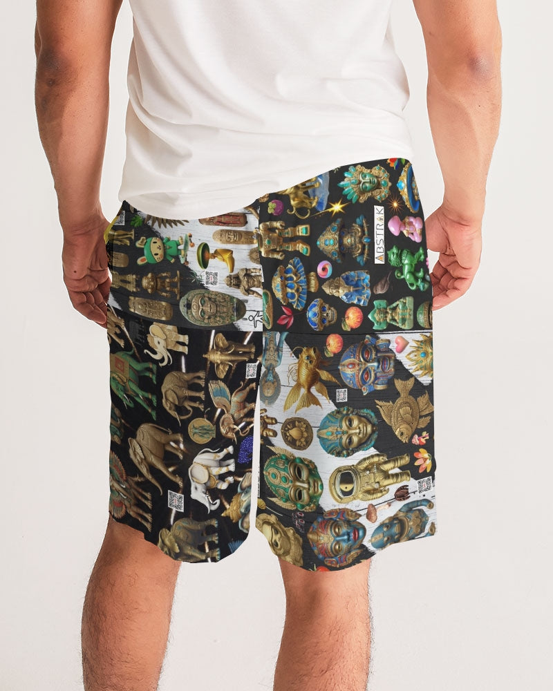 Abstraknyc Men's All-Over Print Jogger Shorts