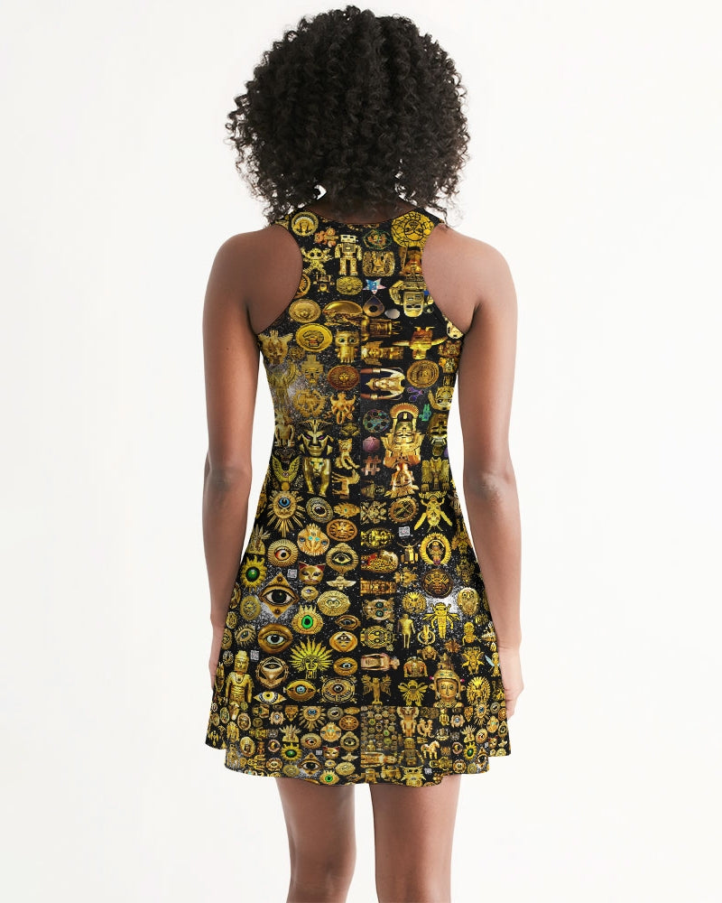 Nature Abstrak Women's All-Over Print Racerback Dress