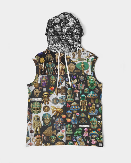 Abstraknyc Men's All-Over Print Heavyweight Sleeveless Hoodie