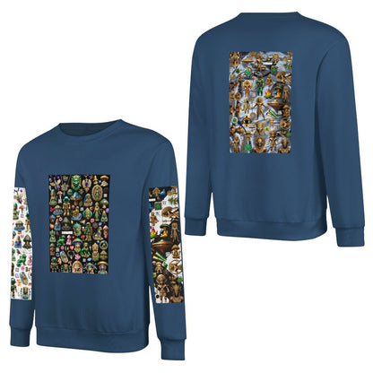 DTF 250gsm Cotton Men's Sweatshirt (Dual-sided+Sleeve Printing)