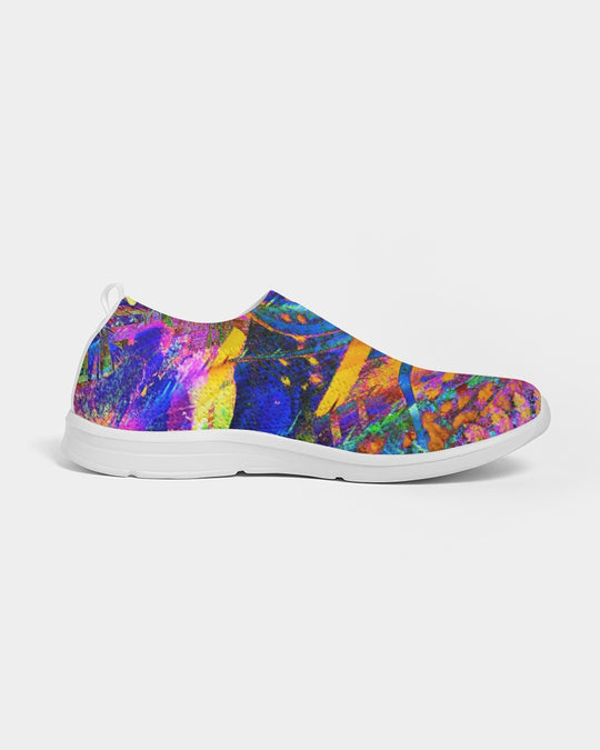 Galactic Tapestry Abstract Design Women's Slip-On Flyknit Shoe