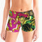 Robotic Abstrak Women's All-Over Print Mid-Rise Yoga Shorts