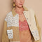 POL Crochet Patch Exposed Seam Button Up Jacket