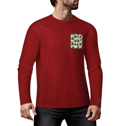 DTF 160gsm Cotton Men's Long Sleeve T-shirt (Front+Sleeve Printing)