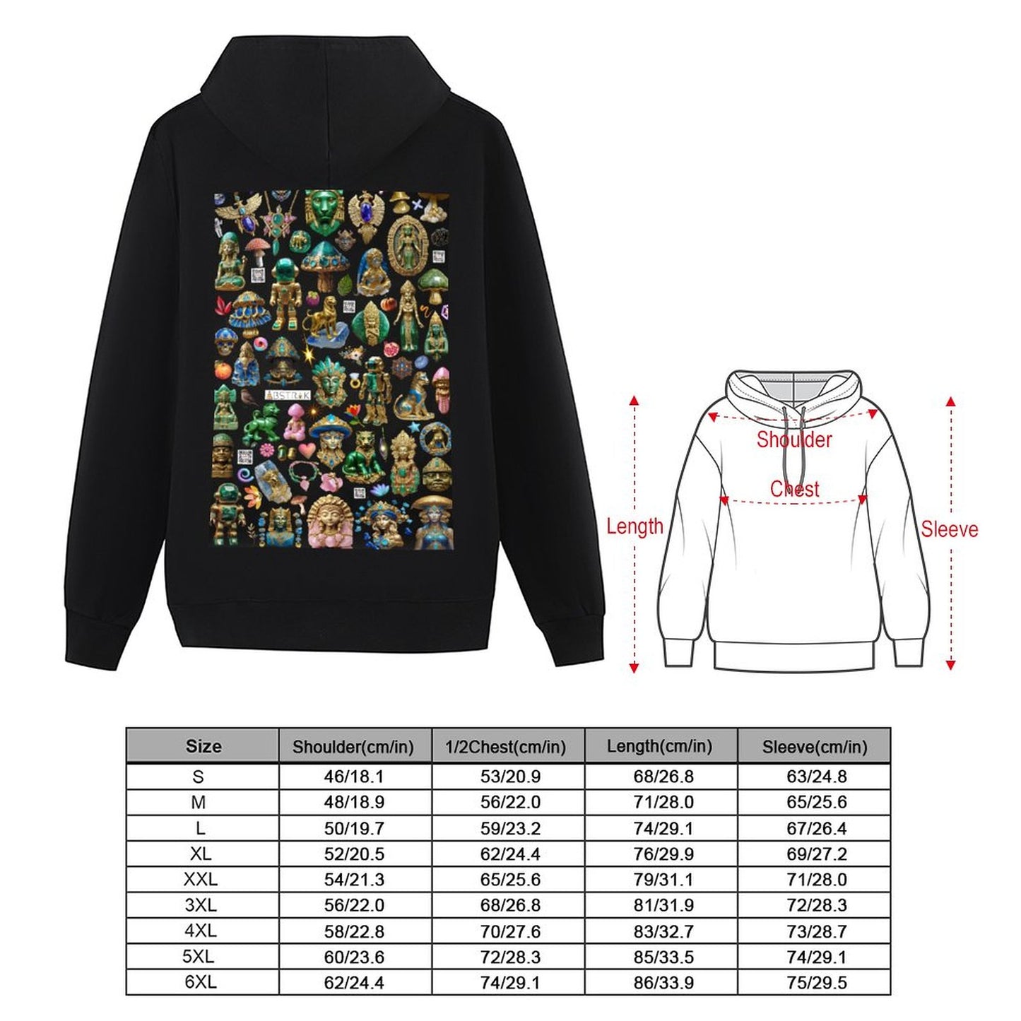 DTG 255gsm Cotton Men's Hoodie Back Print (Back Printing)