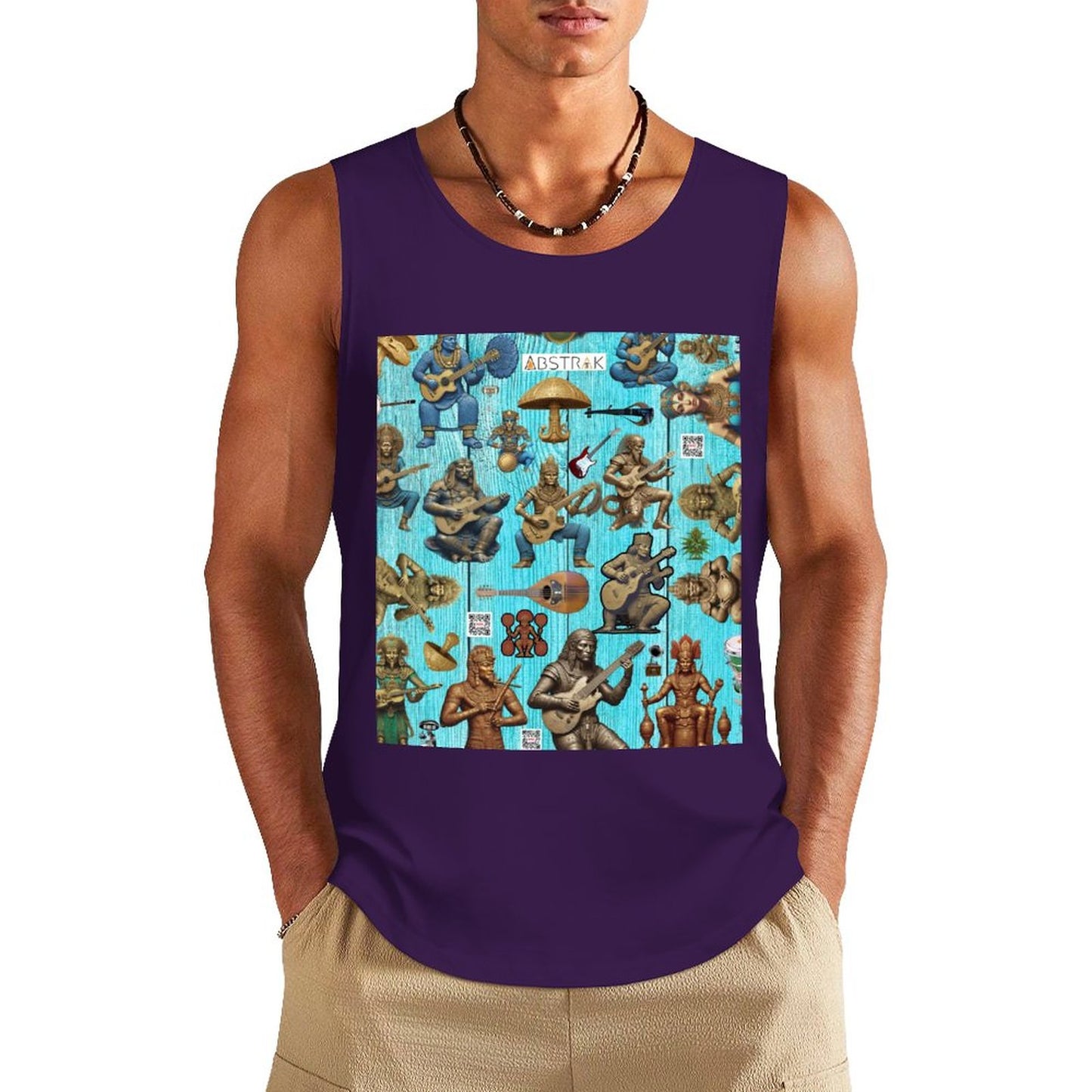 DTF 160gsm Men's Cotton Tank Top BX (Dual-sided Printing)