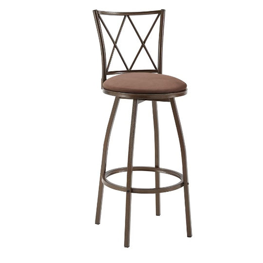 2 Piece Bar Stools, Bar Chairs, Brown Bar Stools,Country Style Industrial,Easy To Assemble, With Footrest For Indoor Bar Dining Kitchen