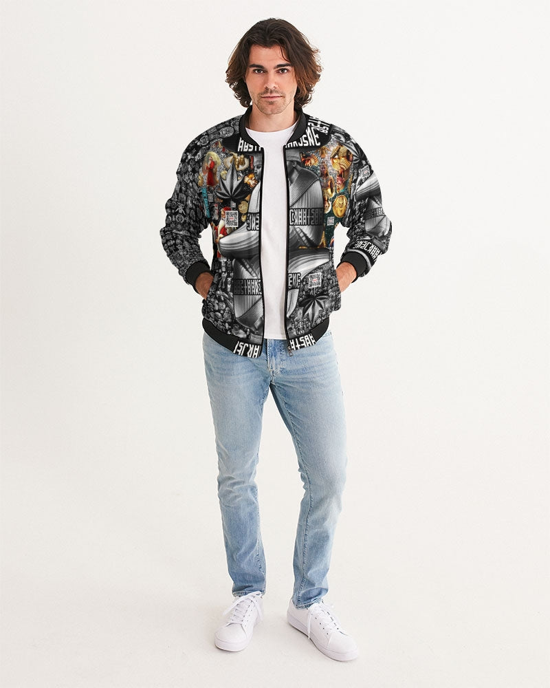 Matrix Vison Men's All-Over Print Bomber Jacket