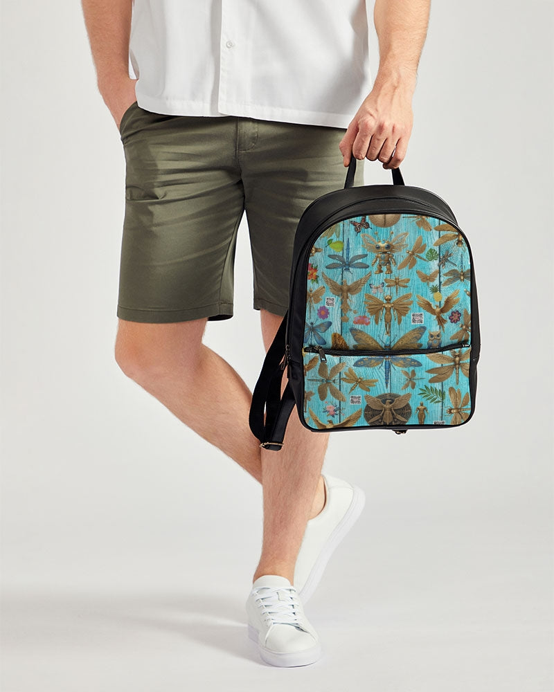 Abstrak dragonfly Classic Faux Leather Backpack