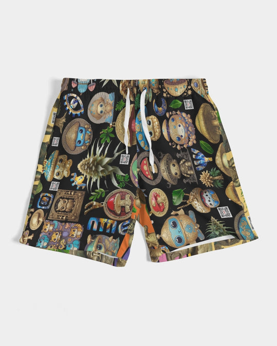 Mushroom Abstak Collection Men's All-Over Print Swim Trunk